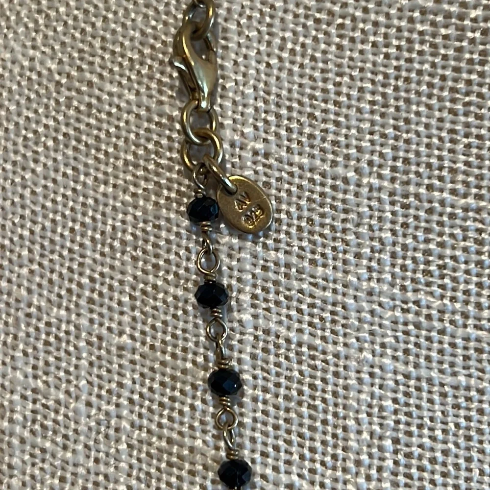 Black/gold jeweled necklace - Picture 4 of 5